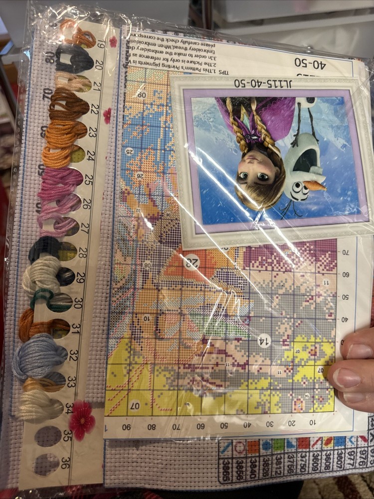 Crosstitch Olaf and Anna