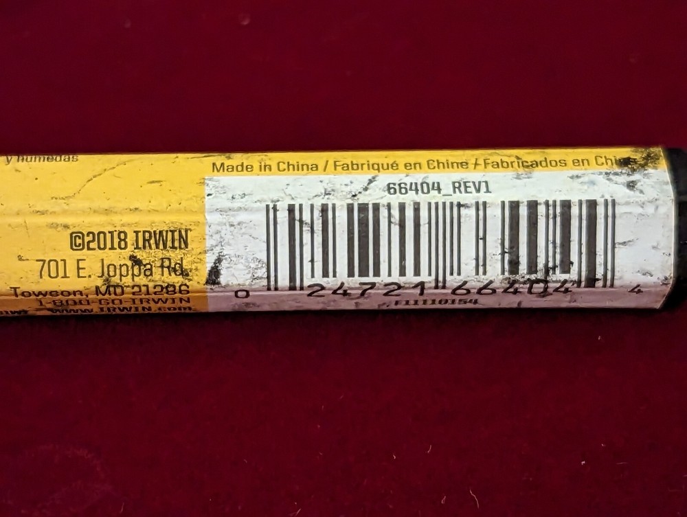 IRWIN Tools STRAIT-LINE Lumber Crayon, Black (66404)