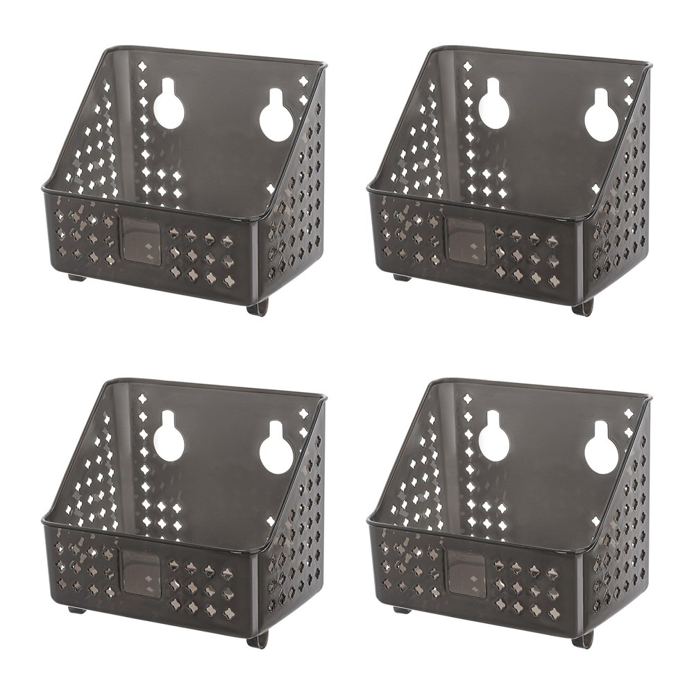 Plastic Hanging Baskets with Hole, Wall Mounted Storgae Boxes, Hangable Shelf...