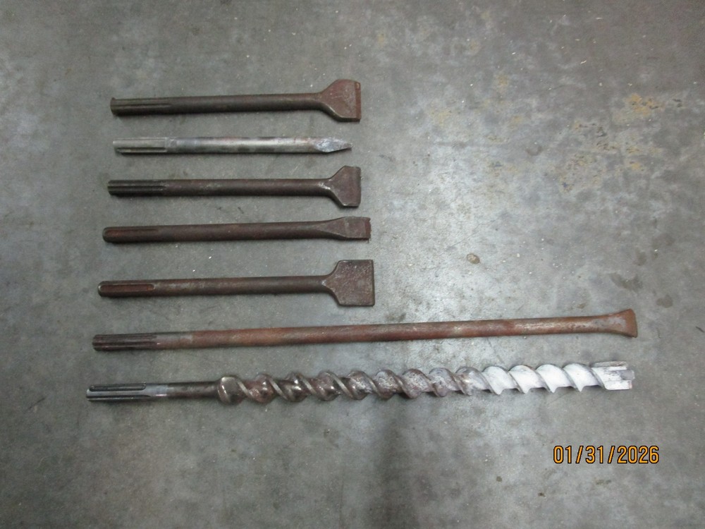 Lot Large SDS Style Chisels