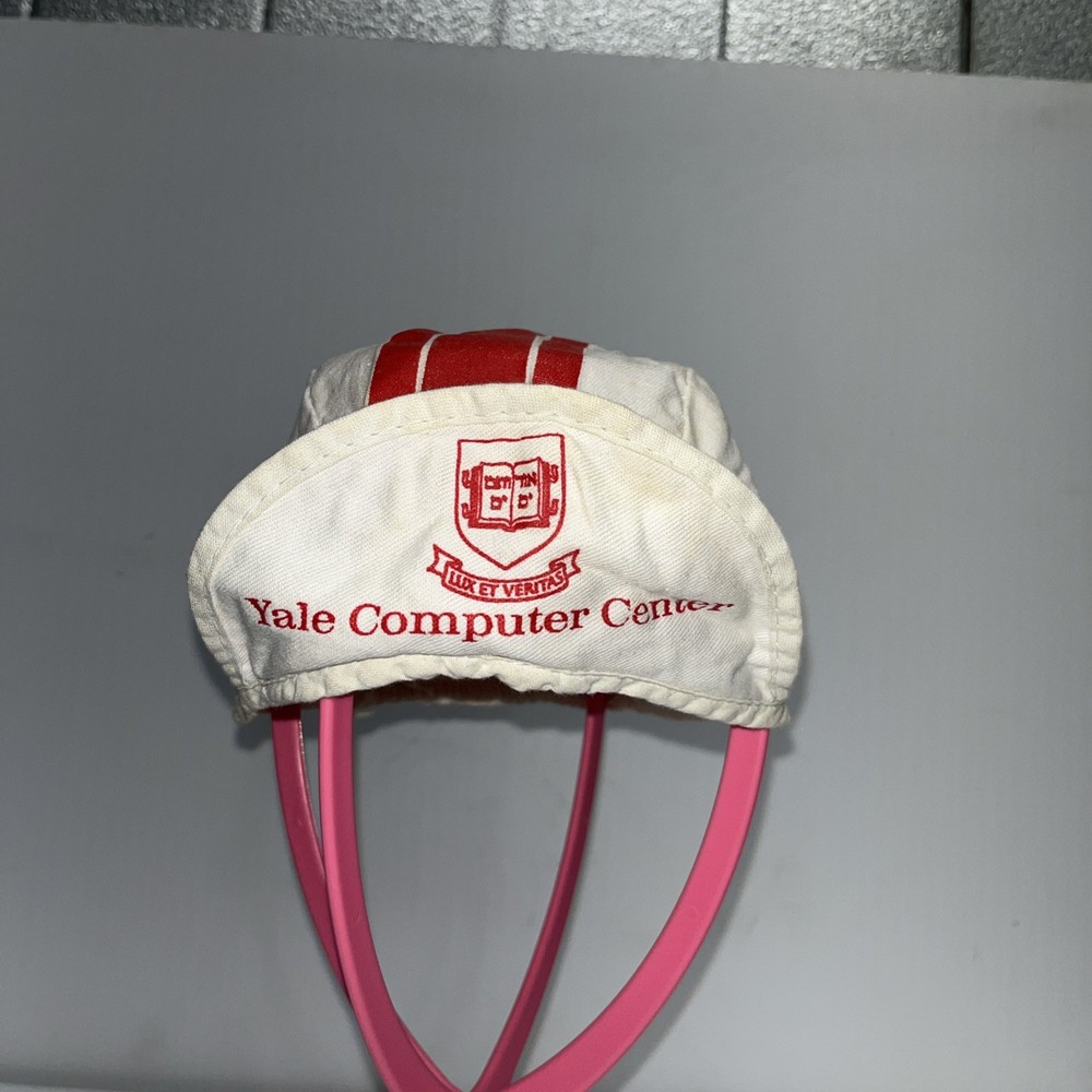 APPLE COMPUTER Cotton Cycling Hat 80s Cap Yale Computer Science Hat RARE