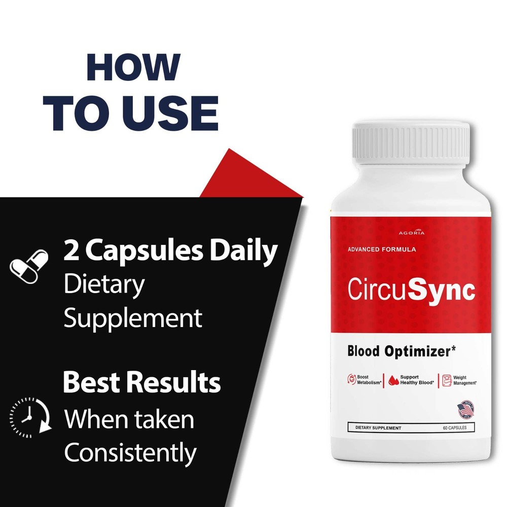 (5 Pack) CircuSync Advanced Blood Support Formula Supplement Circu Sync Capsules