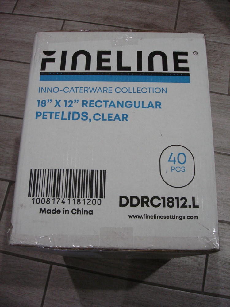 Fineline DDRC1812.L, 12"x18" Clear Rectangular Dome PET Lids, 40 Count Case