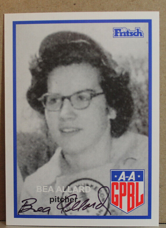 AAGPBL "BEA ALLARD" SIGNED CARD #6