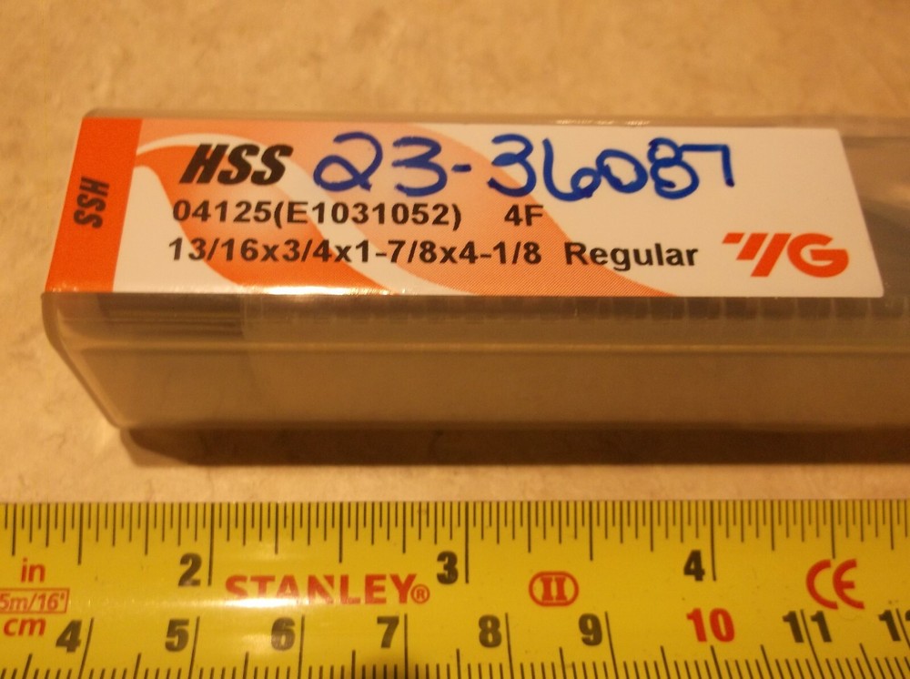 YG 13/16" 4FL SINGLE SIDED SQUARE HSS ENDMILL