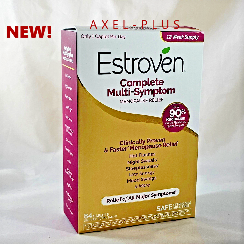 Estroven Complete Multi-Symptom Menopause Relief, 84 Caplets EXP 12/2025