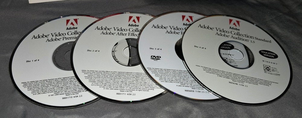 Adobe Video Collection Standard Ver 2.5 PC/Computer Software Editing 4 Discs
