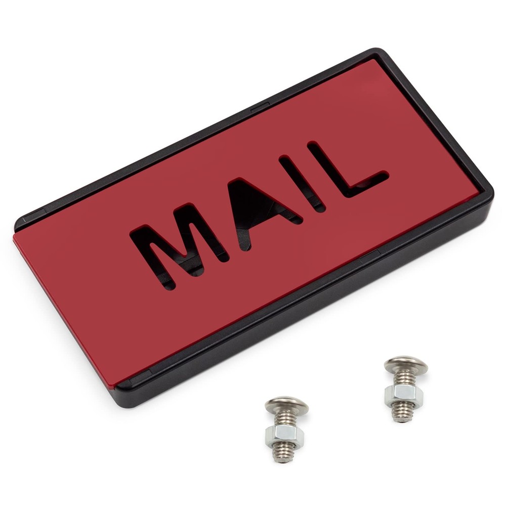 Mailbox Flag Front Mount Brick Stone Mailbox Stylish Replacement 4" x 2" Black