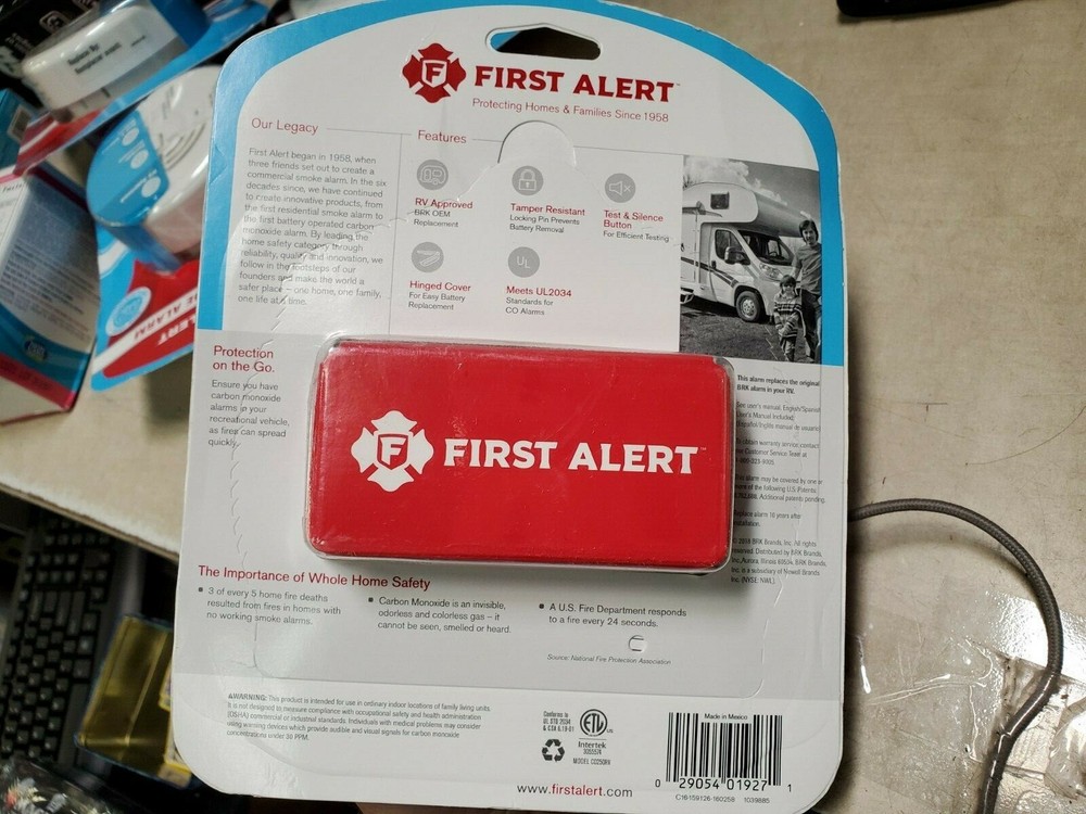 BRK Electronics Carbon Monoxide Detector 1039885 New sealed