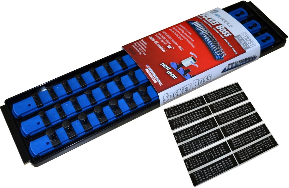 MLTOOLS Socket Organizer Twist Lock Universal Socket Boss Rail Set Made in USA