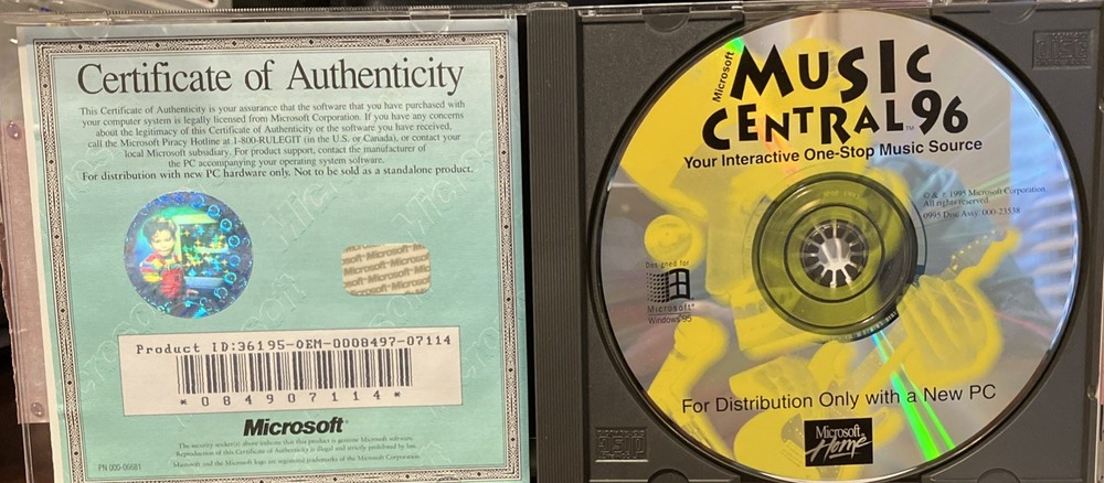 Microsoft Home Music Central 96 CD-ROM