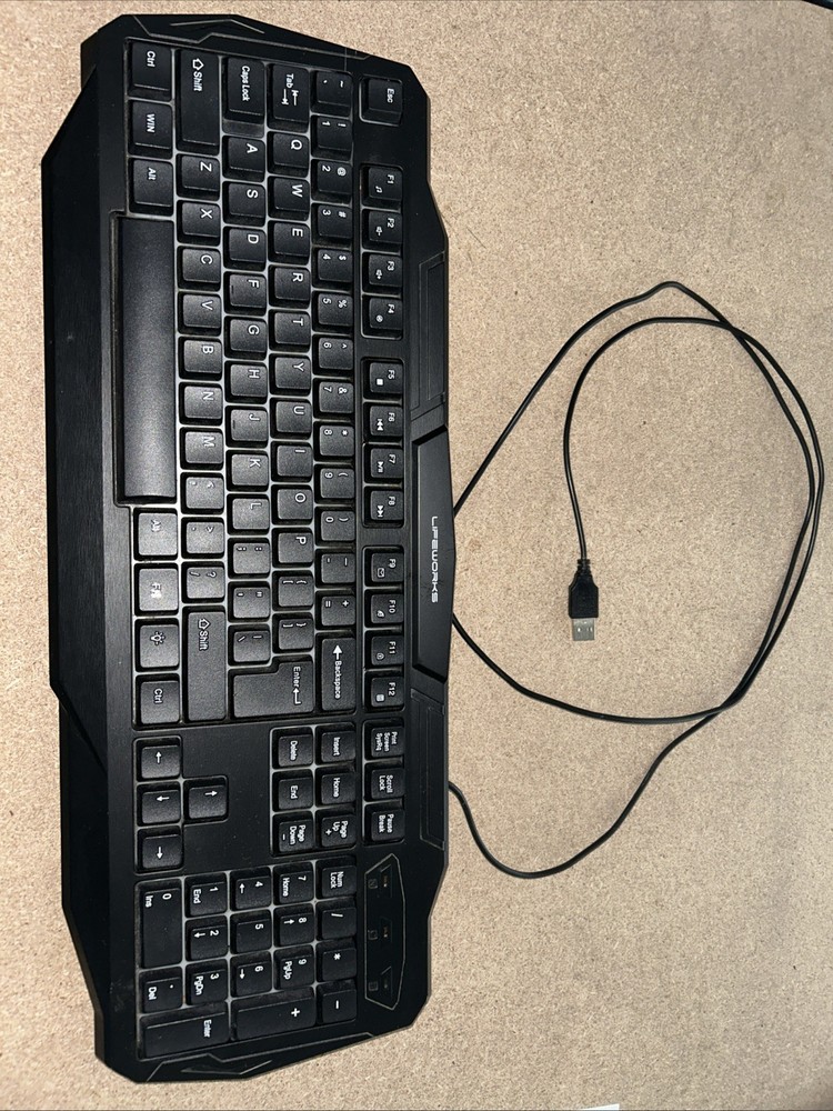 Lifeworks Lightup Gaming Keyboard Black