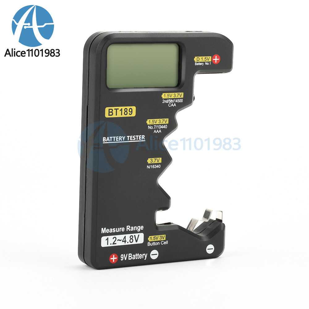 Digital Battery Tester Checker Electricity Indicator Universal AA, AAA 9V Button