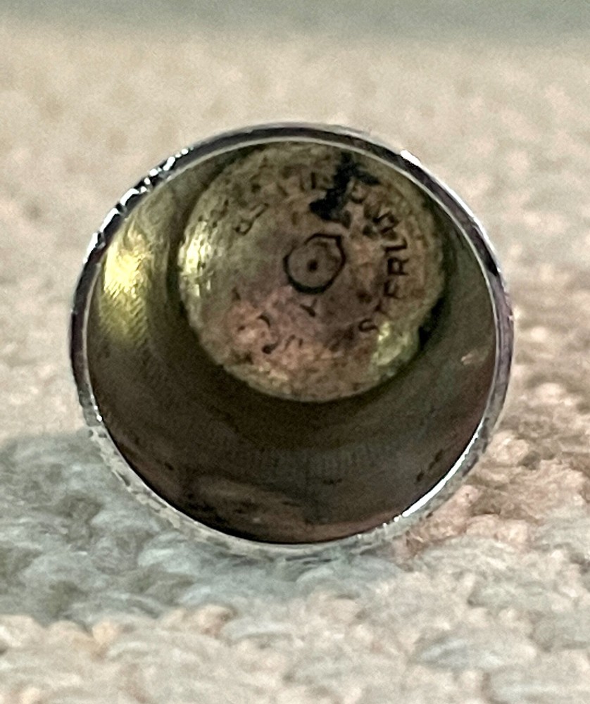 Vintage #8 Sterling Silver Thimble, Monogrammed, Marked