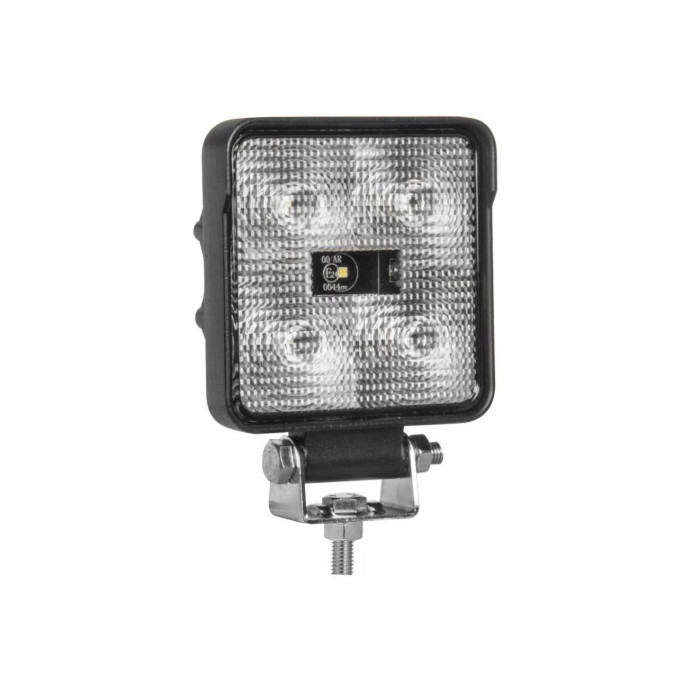 8159 LED 4" Square 5 Diode Clear Lens, Black Stud Hardwired Stripped Work Light