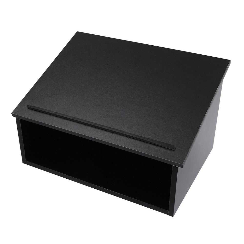 Black Table Top Lectern Portable Tabletop Lectern Classroom Presentation Lectern