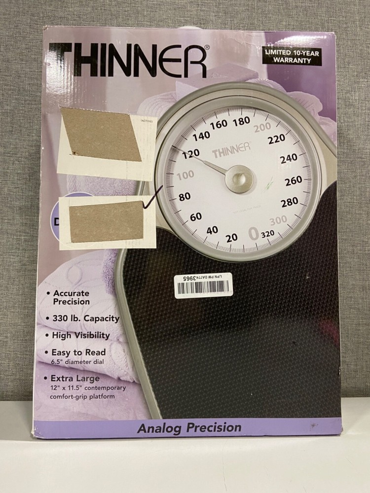 Thinner XL Dial Analog Scale-Black Matte and Silver