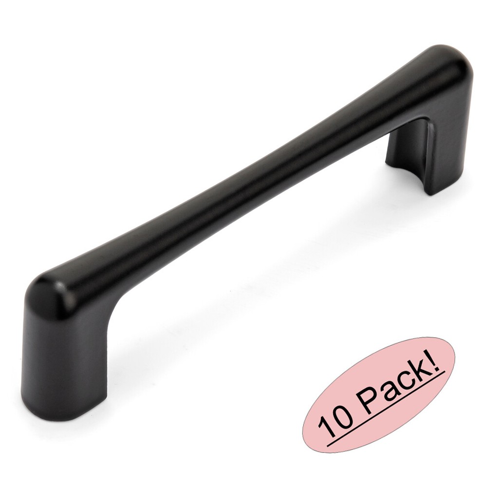 *10 Pack* Cosmas Cabinet Hardware Flat Black Contemporary Pulls #3304-96FB