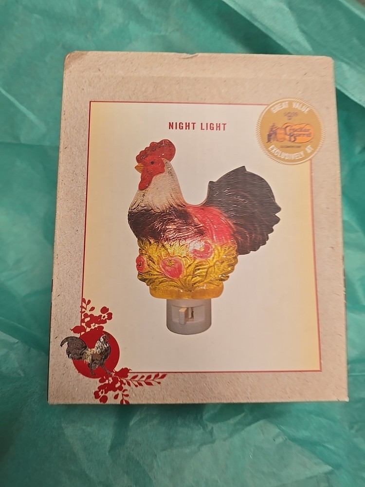 Cracker Barrel  Rooster Night Light New In Box