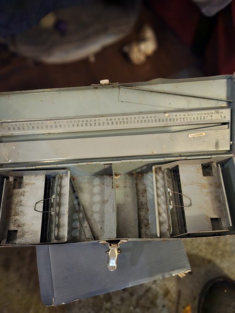 Vintage Drill Bit Storage Box Metal Case (Empty)