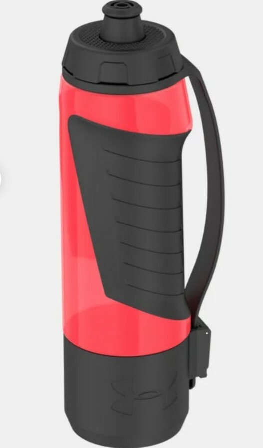 Under Armour Handle-it 24 oz Squeeze Hydration Water Bottle, Beta Red/Black