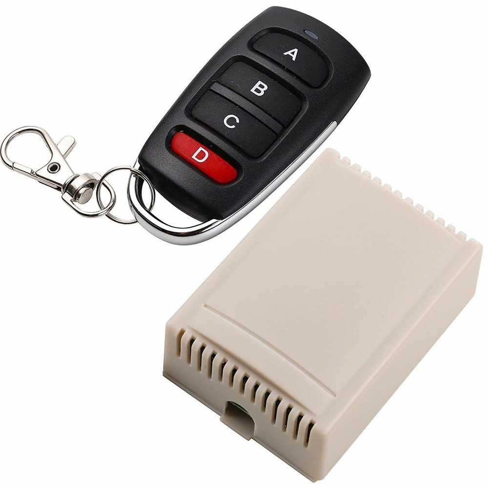Wireless DC12V 4-Channel Remote Control Receiver Switch with Transmitters