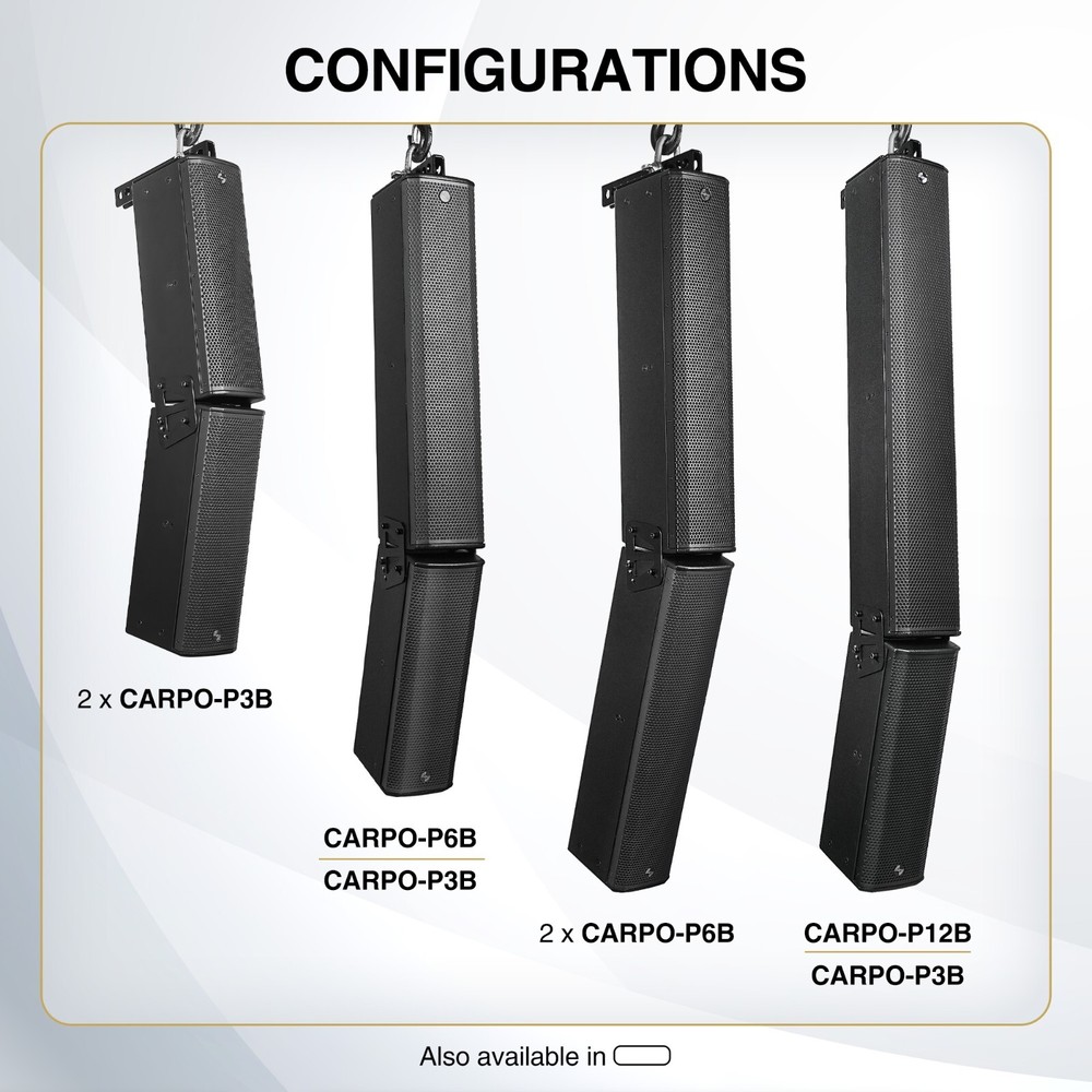 OPEN BOX:Sound Town Passive Wall-Mount Column Line Array Speaker (CARPO-P12B-R)