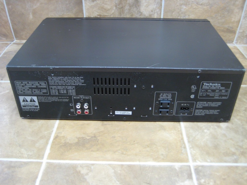 Technics RS-TR180 Double Stereo Cassette Deck parts or restore - POWERS UP