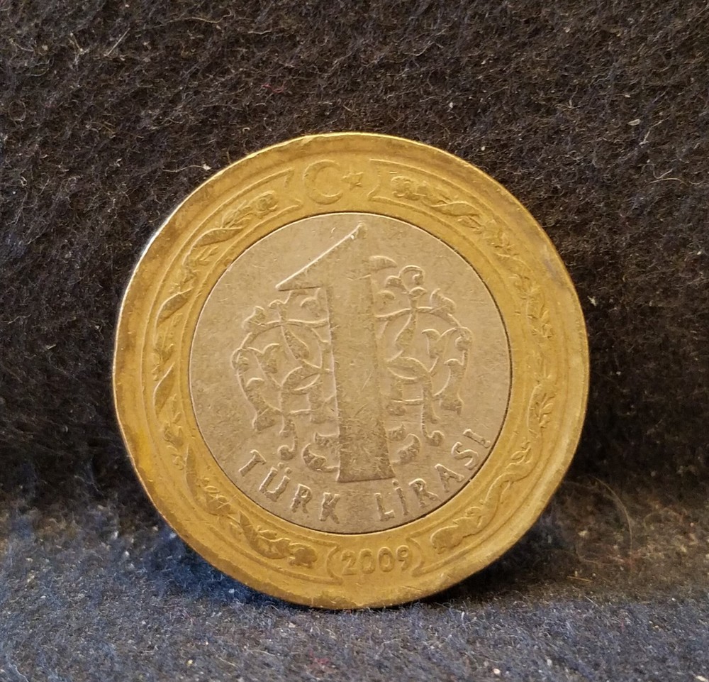 2009 Turkey lira, modern circulation issue, KM-1244 (TU2)