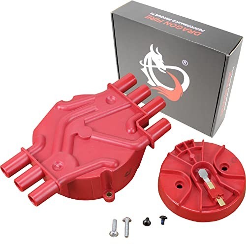 DRAGON FIRE PERFORMANCE Heavy Duty Distributor Cap and Rotor Set Compatible Repl