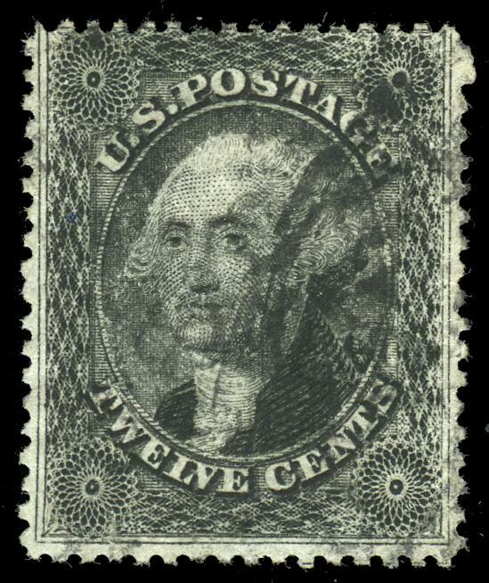 US #  36  12¢ Washington, Average-Fine, faulty