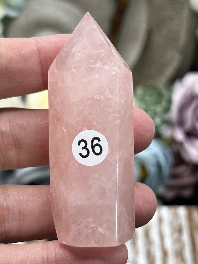 Natural Rose Quartz Points Amazing pinks Free ship & Gift