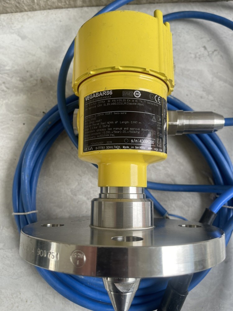 HART VEGA VEGABAR 86 Hydrostatic Pressure Level Sensor