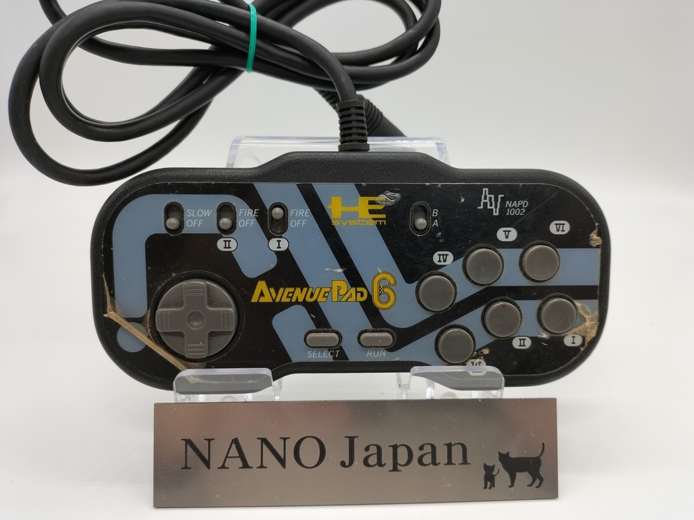 PC Engine Avenue Pad 6 Controller only Control Pad NAPD-1002 NEC Tested Working