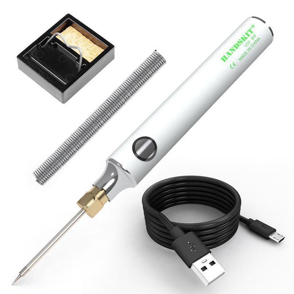 Set Soldering Iron USB Rechargeable 330-450°C Accessories Adjustable Automatic