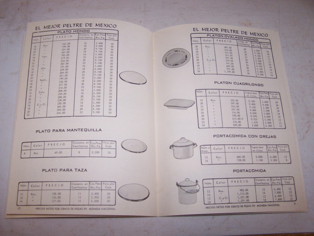 1969 TRES Enamel Ware Catalog MEXICO