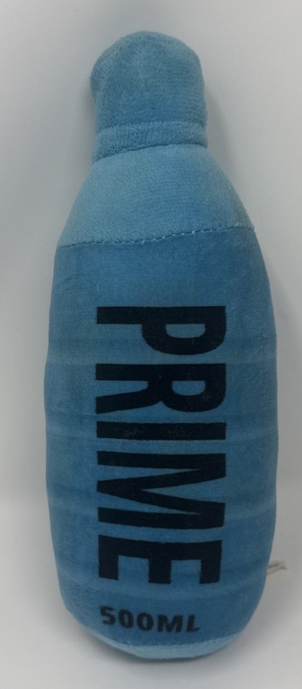 Prime Bottle Blue Raspberry Hydration Drink Plush Toy 9"