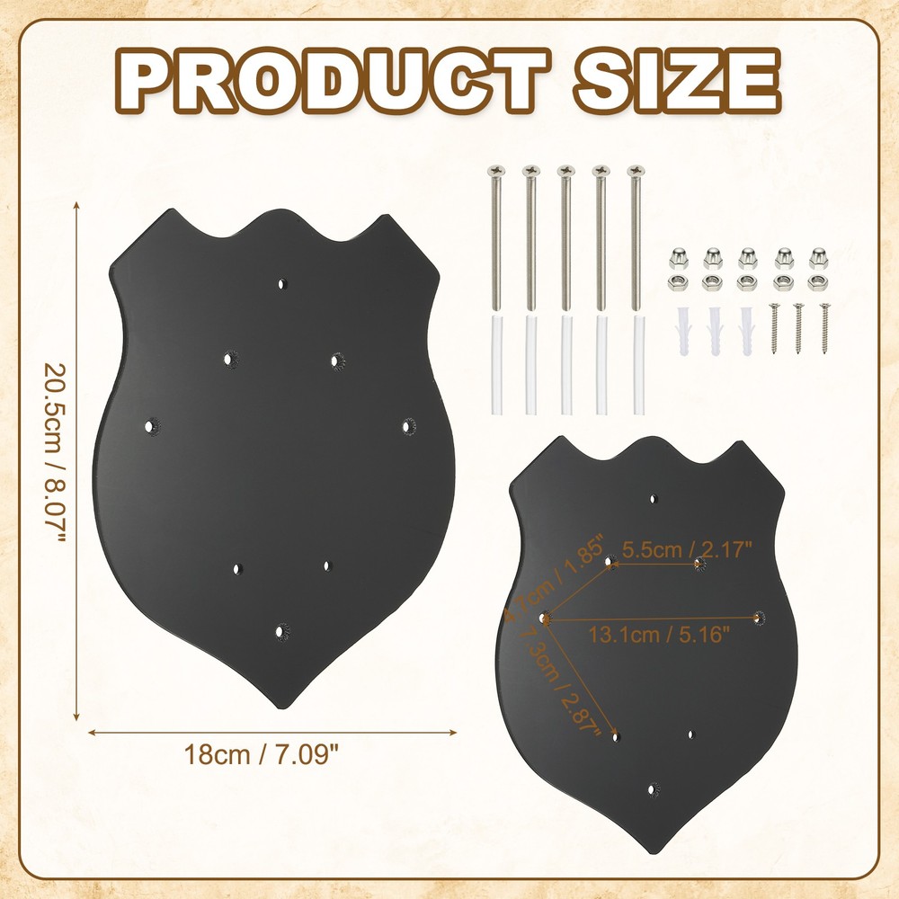 Sword Holder Wall Mount Sword Racks with Mounting Tools, Black(Double Sword)