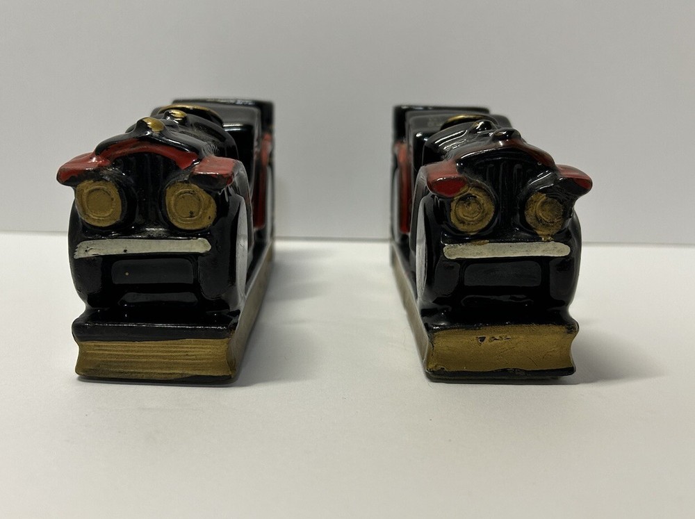 Vintage Decorative Antique Car Ceramic Bookends Set