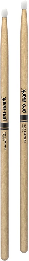 ProMark Classic Forward 747B Hickory Drumsticks, Oval Nylon Tip, One Pair