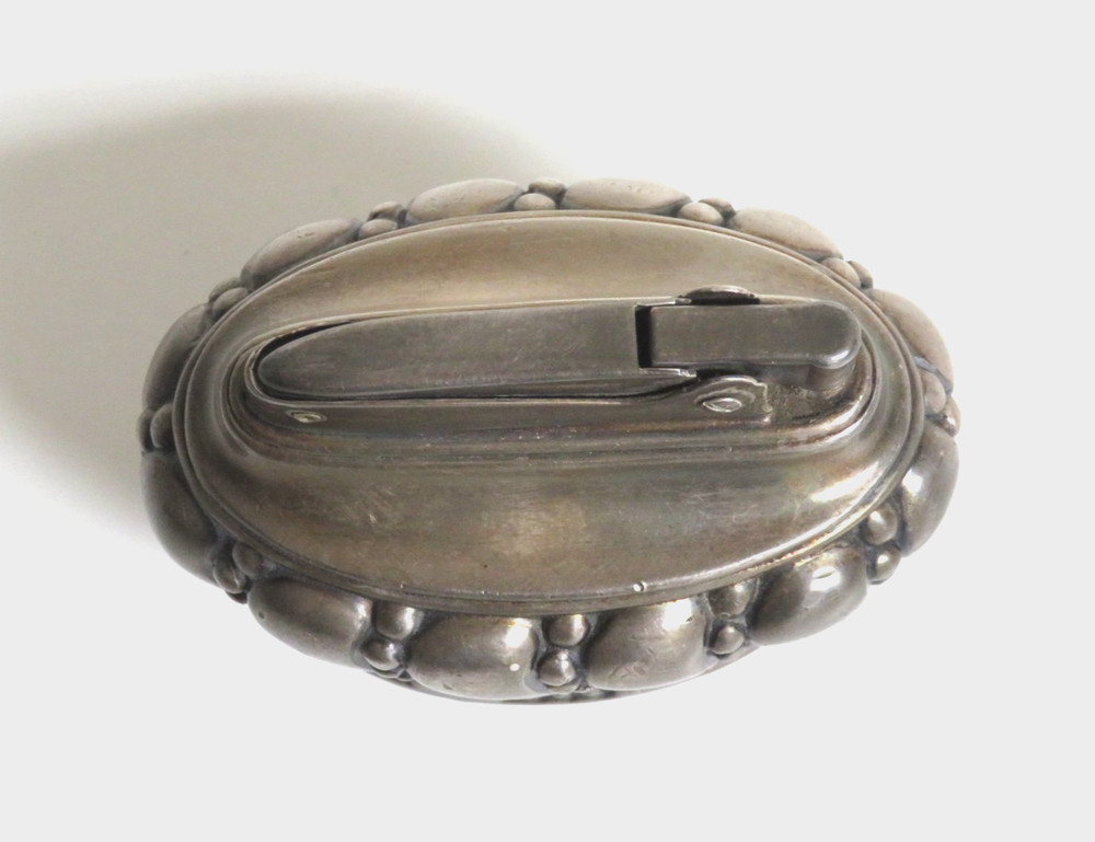 Vintage Ronson Crown Silver Plated Table Top Lighter ~ Untested, No Fuel