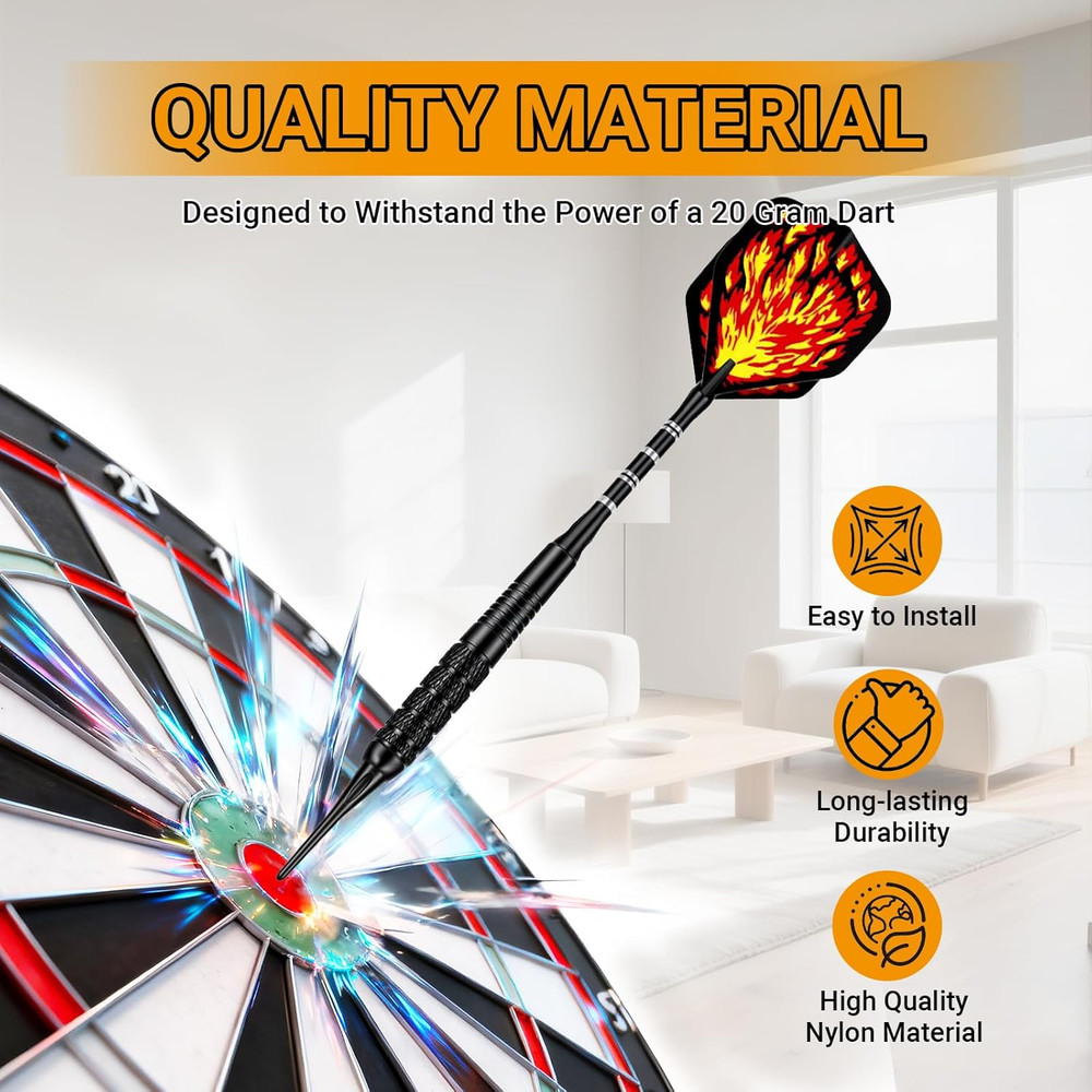 Soft Tip Dart Points 150/300/600 Pack - 2BA Thread Plastic Dart Tips Replacement