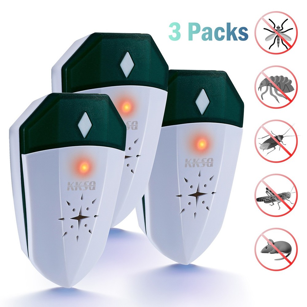1~3PACK Electronic Ultrasonic Pest Control Repeller Mosquito Mouse Insect Rodent