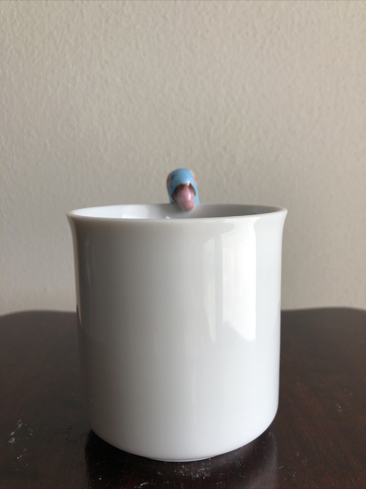 Parrot Macaw Mug Figural Handle Ceramic Coffee Cup 8 Oz