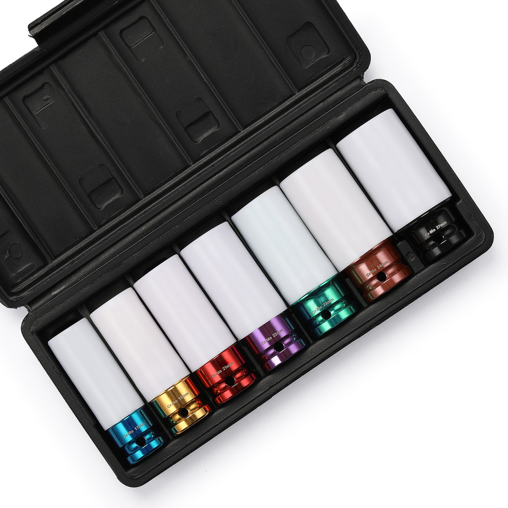 1/2" Drive Wheel Protector Impact Socket, Extra Thin Wall, Rim Protect Sleeves