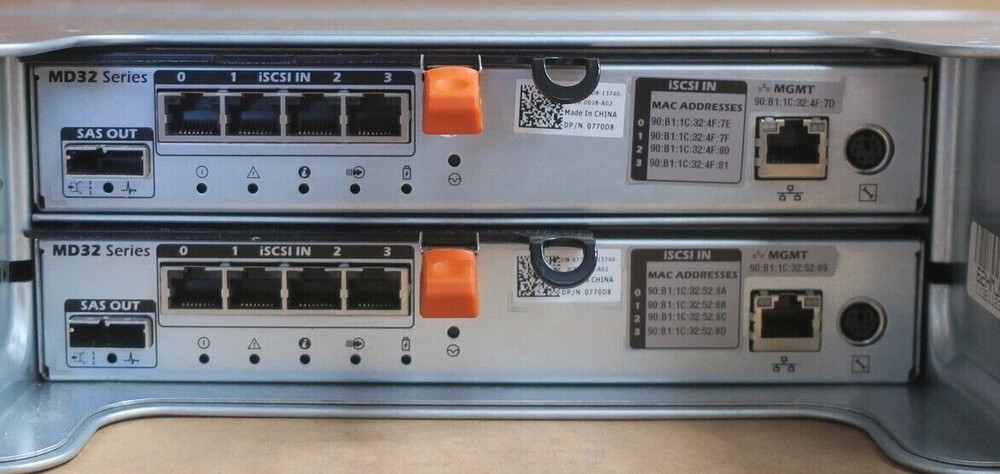 Dell PowerVault MD3200i iSCSI SAN Storage Array Dual MD32 Controller 12x 3TB SAS