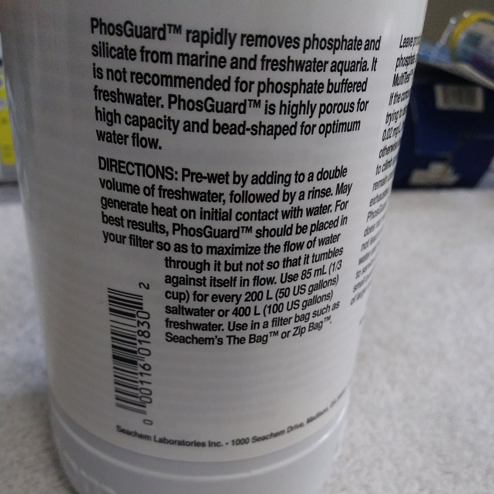 Seachem PhosGuard 500mL Phosphate & Silicate Removing Filter Media