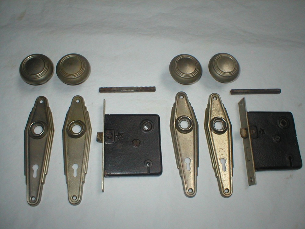 Antique Art Deco Door Hardware Set