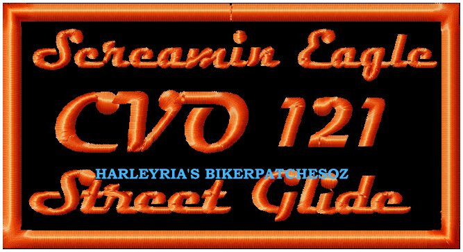 SCREAMIN EAGLE CVO 121 STREET GLIDE -   BIKER PATCH