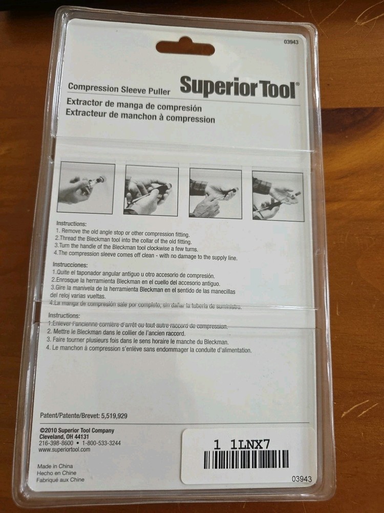 Superior Tool Company 03943 Compression Sleeve Puller and Sleeve Remover